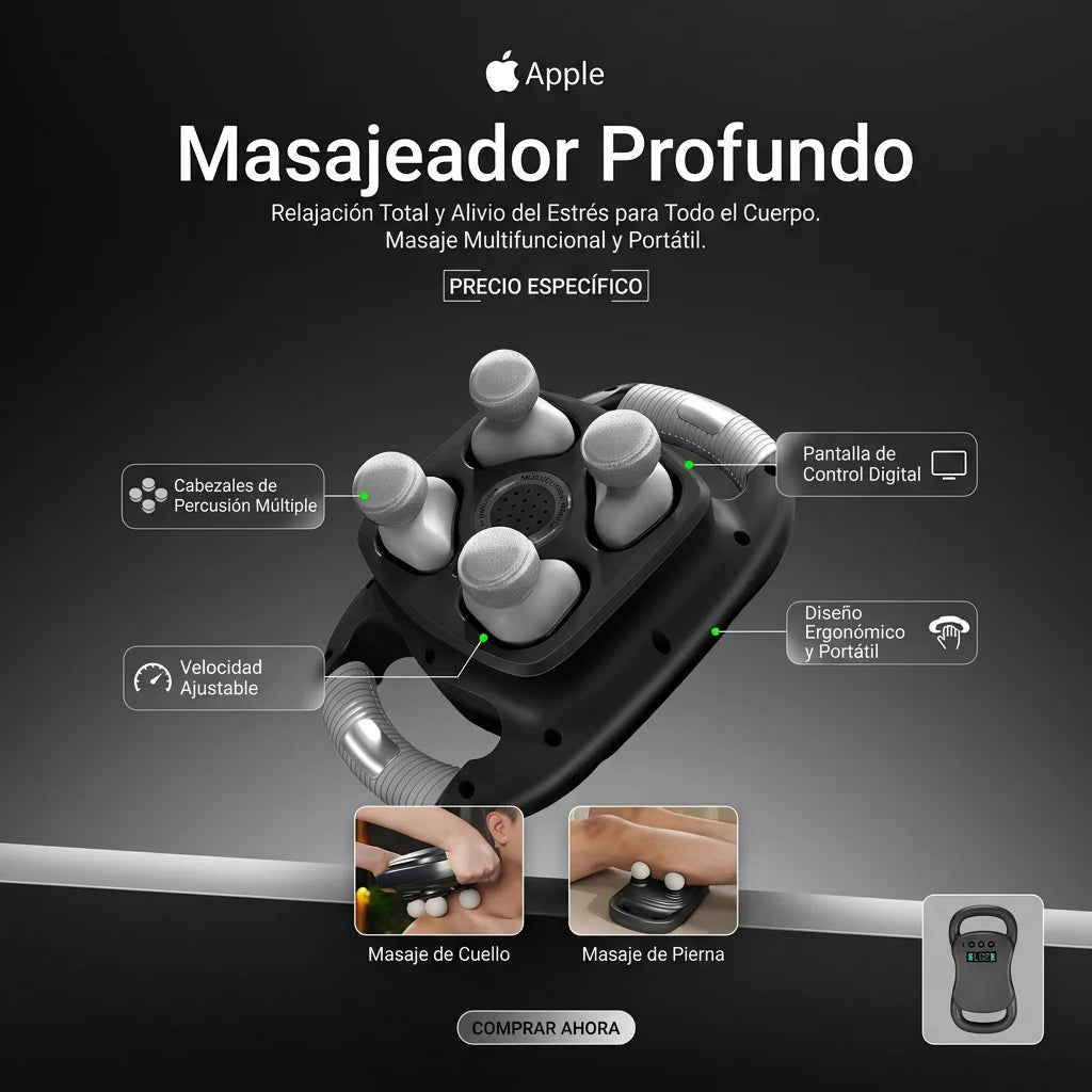 MASAJEADOR DE 4 CABEZALES