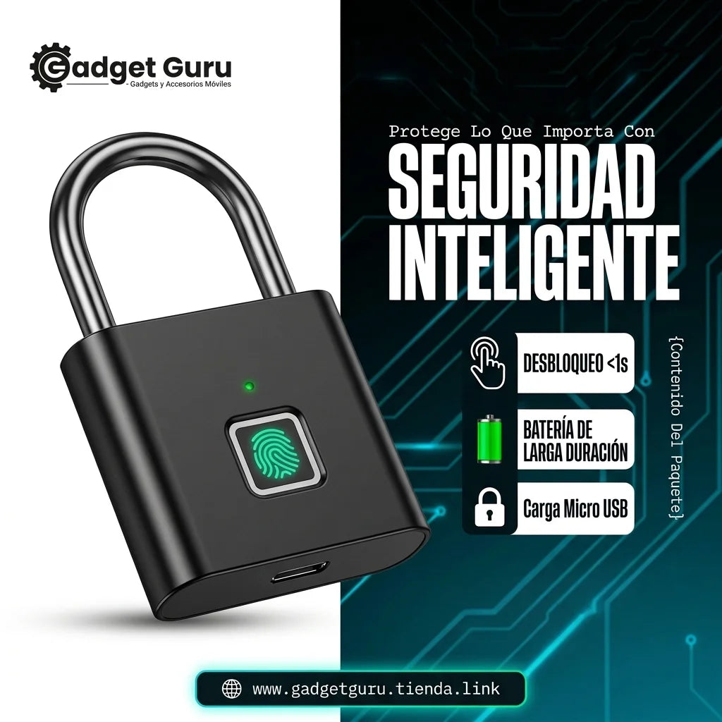 CANDADO CON HUELLA DIGITAL