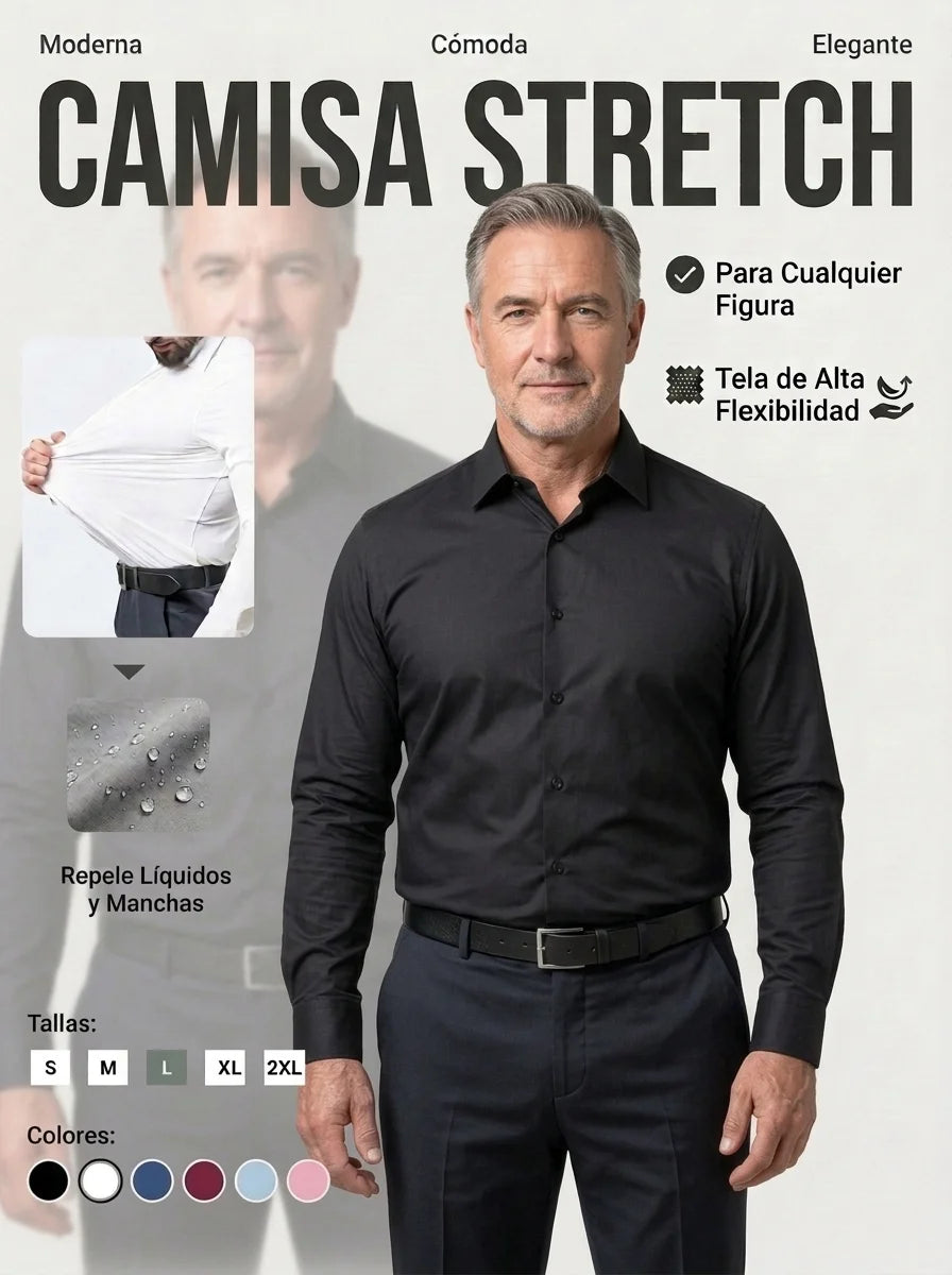CAMISA HIDROFOBICA ANTI-MANCHAS