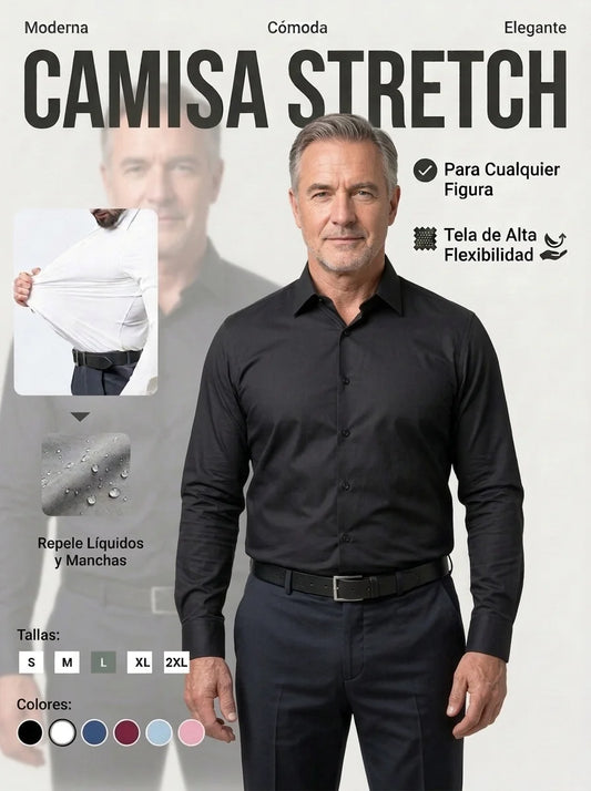 CAMISA HIDROFOBICA ANTI-MANCHAS