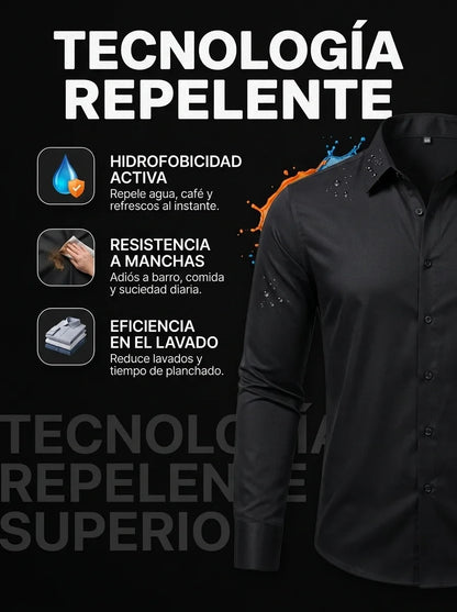 CAMISA HIDROFOBICA ANTI-MANCHAS