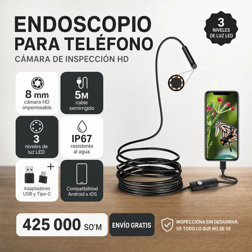 ENDOSCOPIO PARA CELULAR