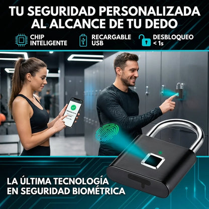 CANDADO CON HUELLA DIGITAL